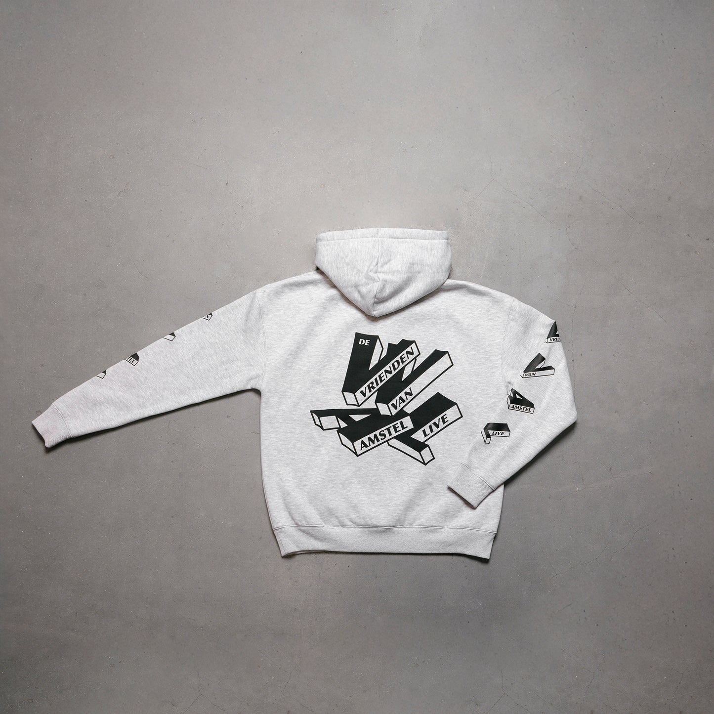 Letterbox hoodie grey (black)