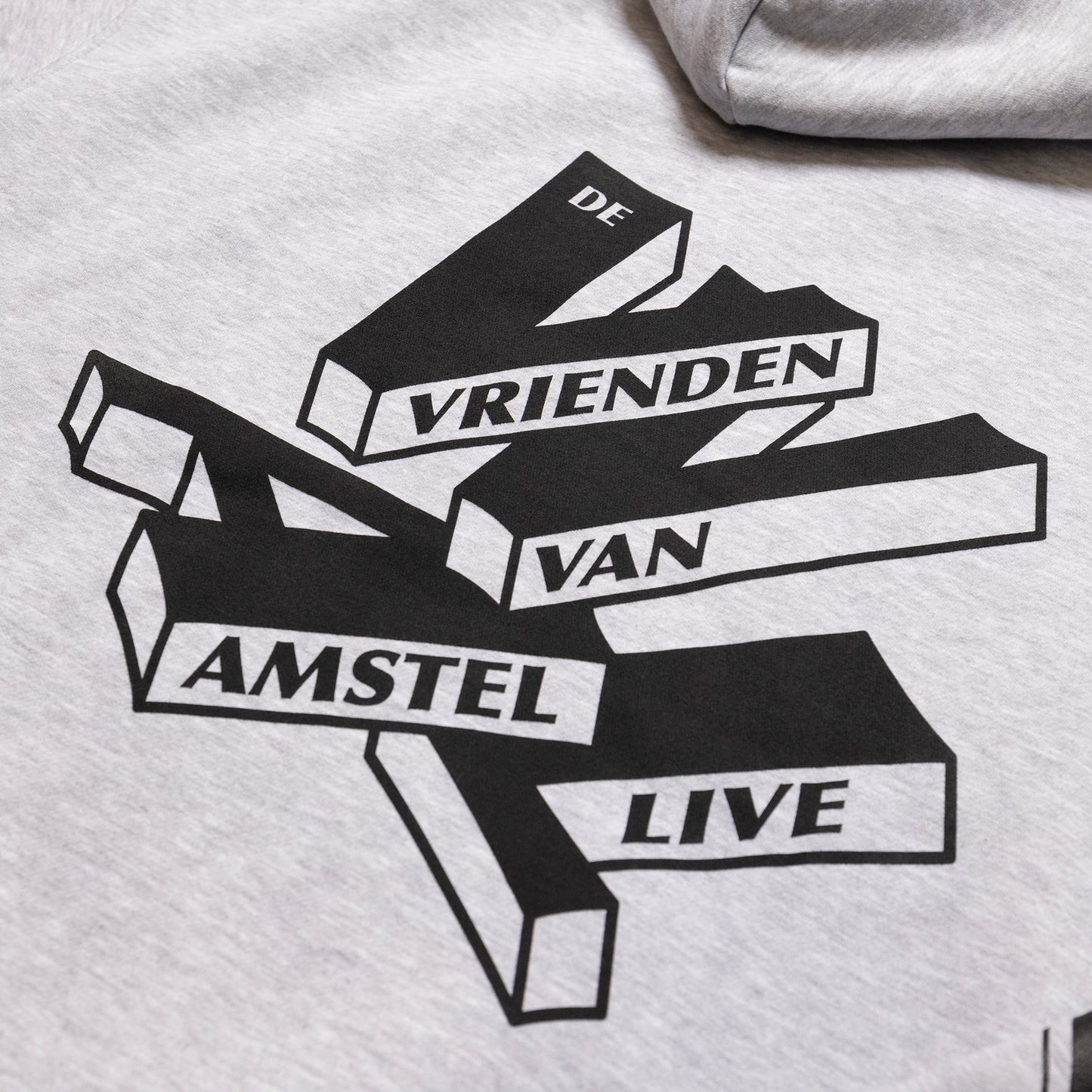 Letterbox hoodie grey (black)